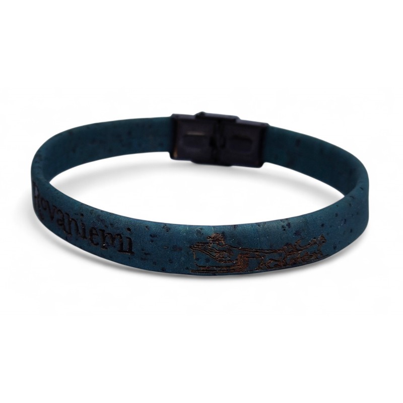 30 pcs Cork Bracelets With Laser Engraving Black colour clasp. B12