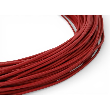 Genuine Leather Cord Round 1,5mm Red