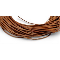 WHOLESALE 2mm 25metres Tan Genuine Leather Cord Round
