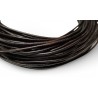 WHOLESALE 2,5mm 25metres Dark Brown Vintage Genuine Leather Cord Round