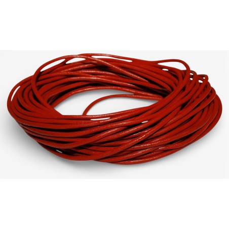 Leather Cord round 5mm Red