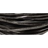 2,5x2,5mm Black Genuine Leather Cord Flat