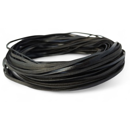 Genuine Leather Cord Flat 3x1,2mm Black
