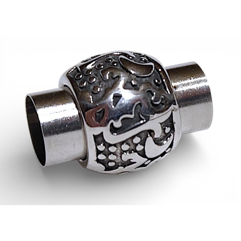 Magnetic clasp 8mm. Stainless steel. For leather cords. IZ030