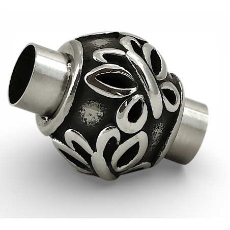 Magnetic clasp 5mm. Stainless steel. For leather cords.