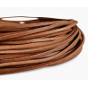 Genuine Leather Cord Flat 2,5x2,5mm Tan
