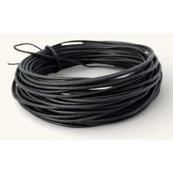 Genuine Leather Cord round 3mm Matte Black