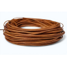 Genuine Leather Cord round 3mm Antique Vintage Light