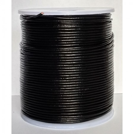 Genuine Leather Cord Round 1mm Black