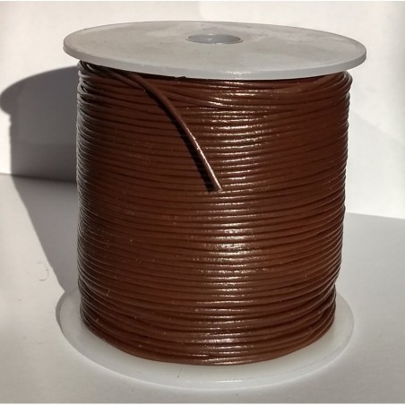 Genuine Leather Cord Round 1mm Light Brown