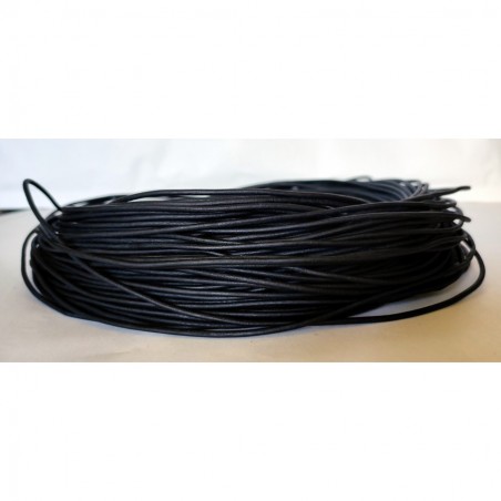 Genuine Leather Cord Round 2mm Black Matte