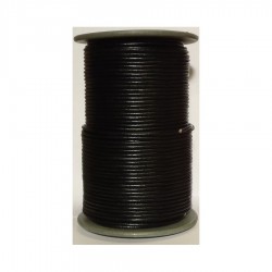 2,5mm 50mtrs Black Genuine Leather Cord Round