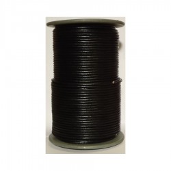 2,5mm 50mtrs Black Genuine Leather Cord Round