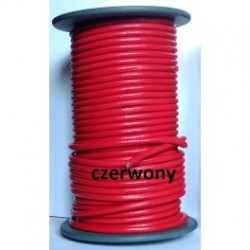4mm 25mtrs Red Genuine Leather Cord Round