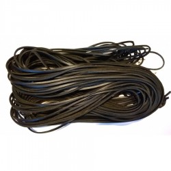 WHOLESALE 4x3mm 25mtrs Black Genuine Leather Cord Flat
