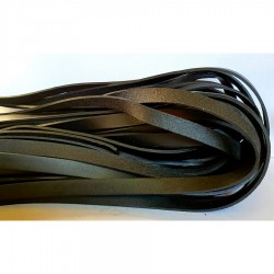 7x2mm 25mtrs Black Genuine Leather Cord Flat
