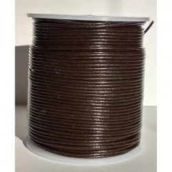 1,5mm 50mtrs Chocolate Brown Genuine Leather Cord Round