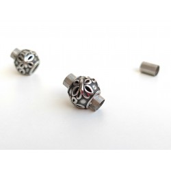 Magnetic clasp 5mm. Stainless steel. Butterfly. For leather cords. 98AS