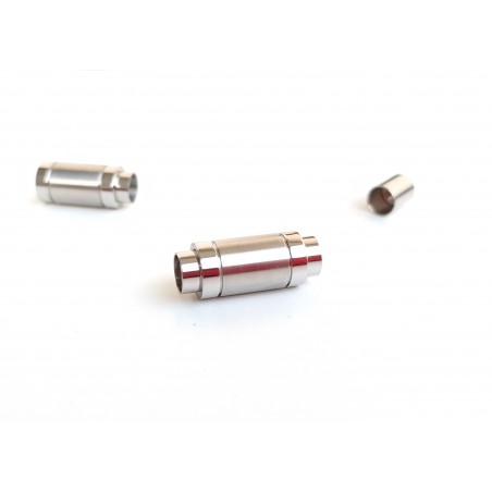 Magnetic clasp 6mm. Surgical Stainless steel. For leather cords.