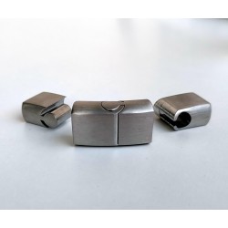 Magnetic clasp 5x10mm. Stainless steel. For leather cords. IZ043
