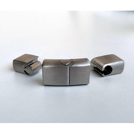 Magnetic clasp 5x10mm. Stainless steel. For leather cords.
