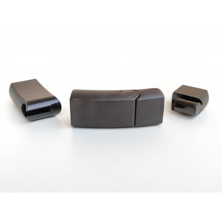 Magnetic clasp 6x12mm. Stainless steel. For leather cords.