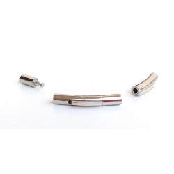 Cord clasp 6mm. 304 Surgical stainless steel. For leather cords. IZ024