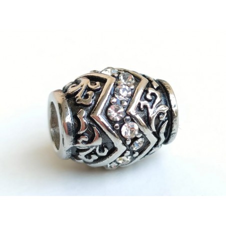 Magnetic clasp 3mm. Stainless steel. Crystals. Rhinestone. For leather cords.