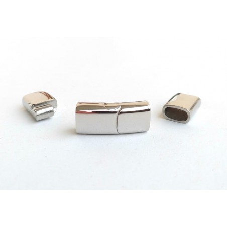 Magnetic clasp 5x10mm. Stainless steel. For leather cords.