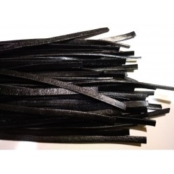 WHOLESALE 6x2mm 25mtrs Black Genuine Leather Cord Flat Pre-Cut