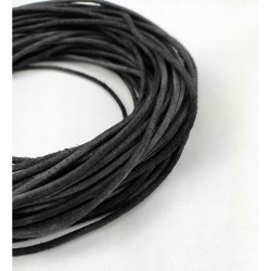 WHOLESALE 3mm 25mtrs Black Genuine Leather Cord Round Not Polished