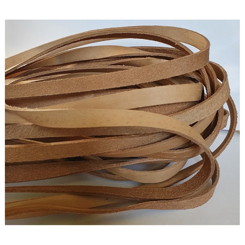 10x2mm Natural Genuine Leather Cord Flat