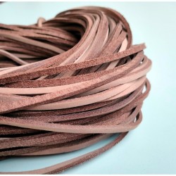 4x3mm Natural Genuine Leather Cord Flat