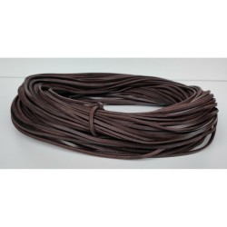 3x2mm Brown Genuine Leather Cord Flat