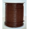 1,5mm Dark Brown Genuine Leather Cord Round