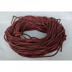 3mm Brown Burgundy Matte Genuine Leather Cord Round Not Polished