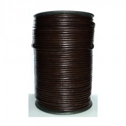 3mm Dark Chocolate Brown Genuine Leather Cord Round