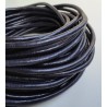 6mm  Dark Violet Genuine Leather Cord Round