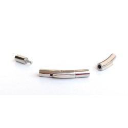Cord clasp 3mm. Surgical stainless steel. For leather cords. IZ007