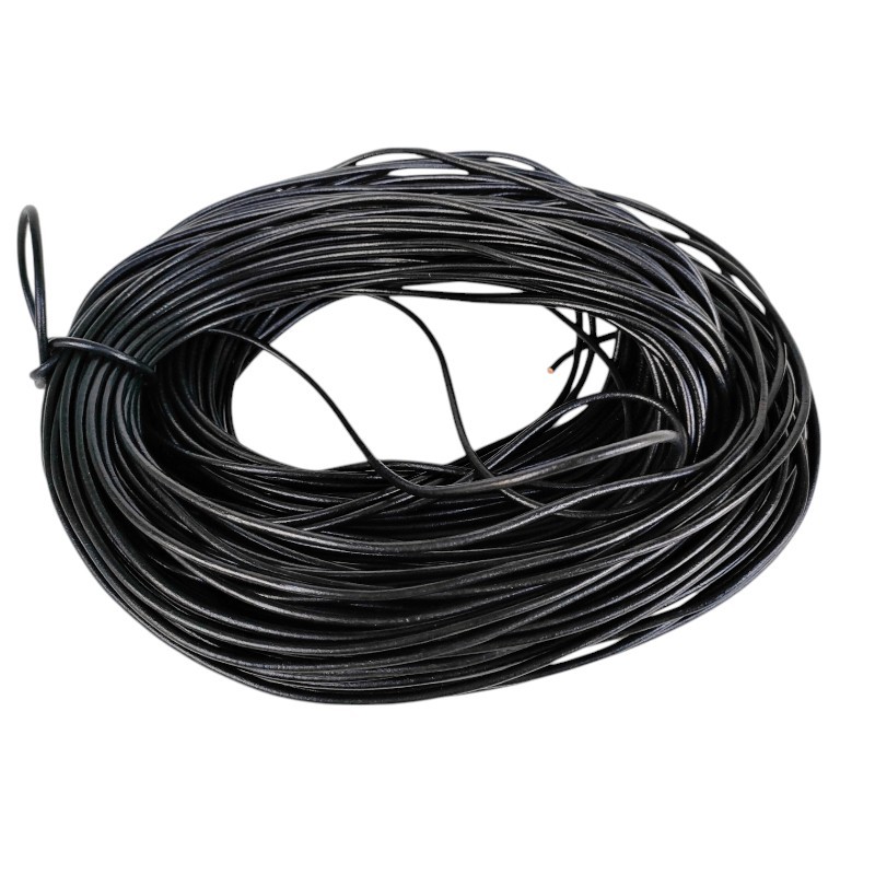 3mm Black Genuine Leather Cord Round