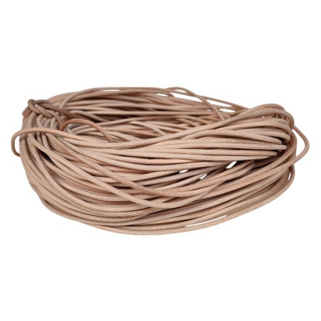 Genuine Leather Cord round 3mm Natural