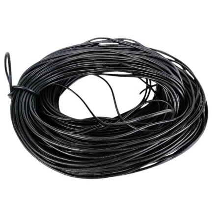 Genuine Leather Cord round 3mm Black