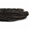 3mm Matte Black Genuine Leather Cord Round