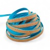 Natural cork & Blue denim 10mm flat cord