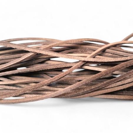 Genuine Leather Cord Flat 2,5x2,5mm Natural