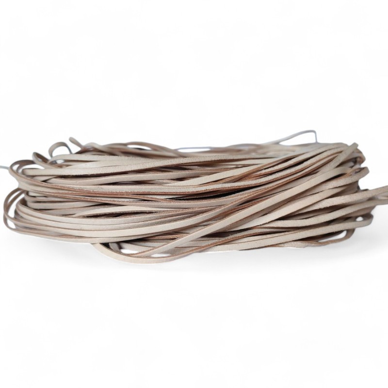 3x1,2mm Natural Genuine Leather Cord Flat