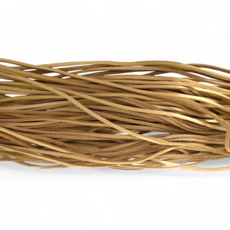 Genuine Leather Cord Flat 3x2mm Natural