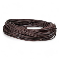 3x2mm Brown Genuine Leather Cord Flat