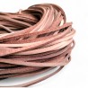 4x3mm Natural Genuine Leather Cord Flat