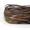 4x3mm Dark Brown Genuine Leather Cord Flat